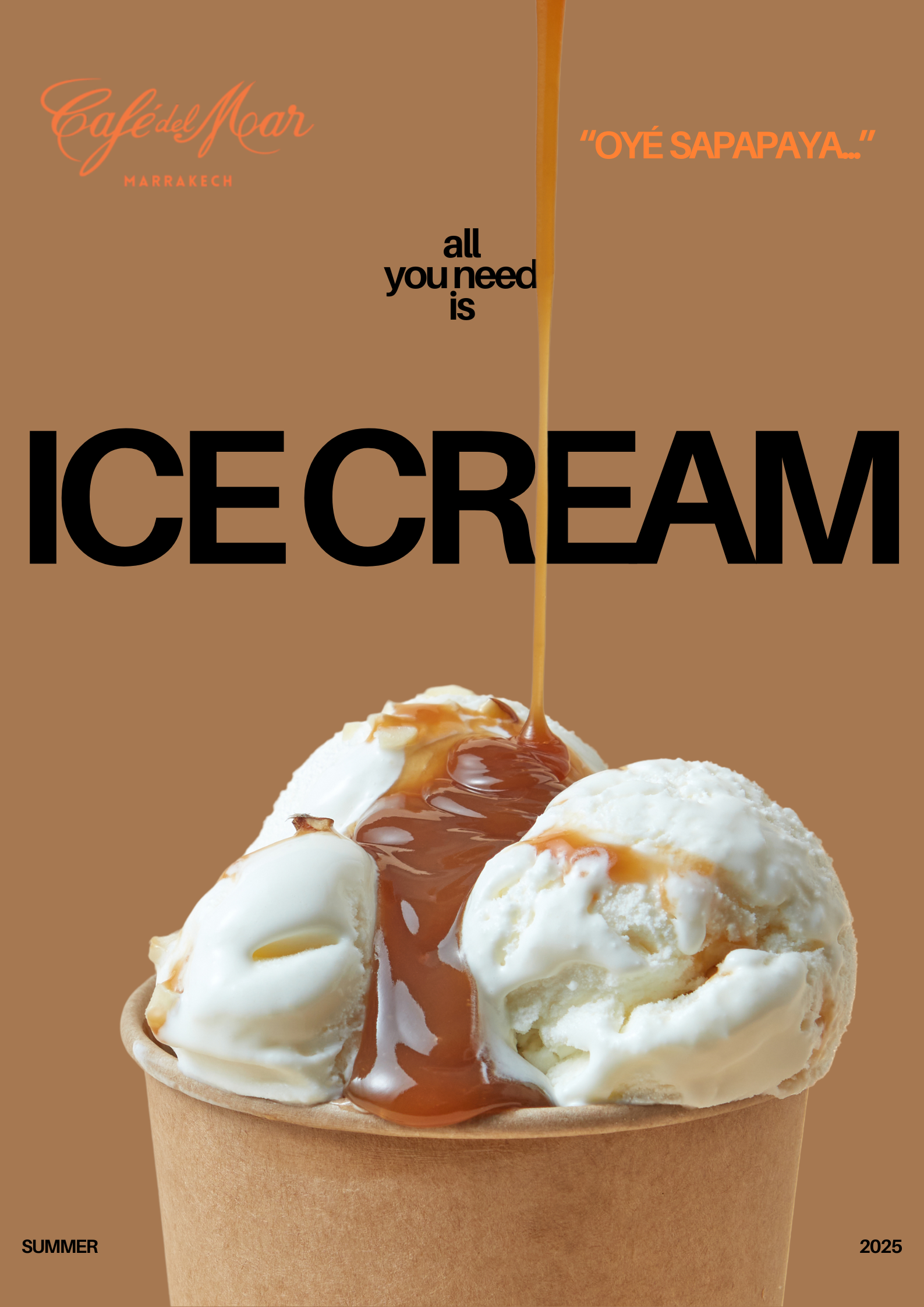 Black Beige White Minimal Simple Modern Ice Cream Summer Quote Poster.zip - 1